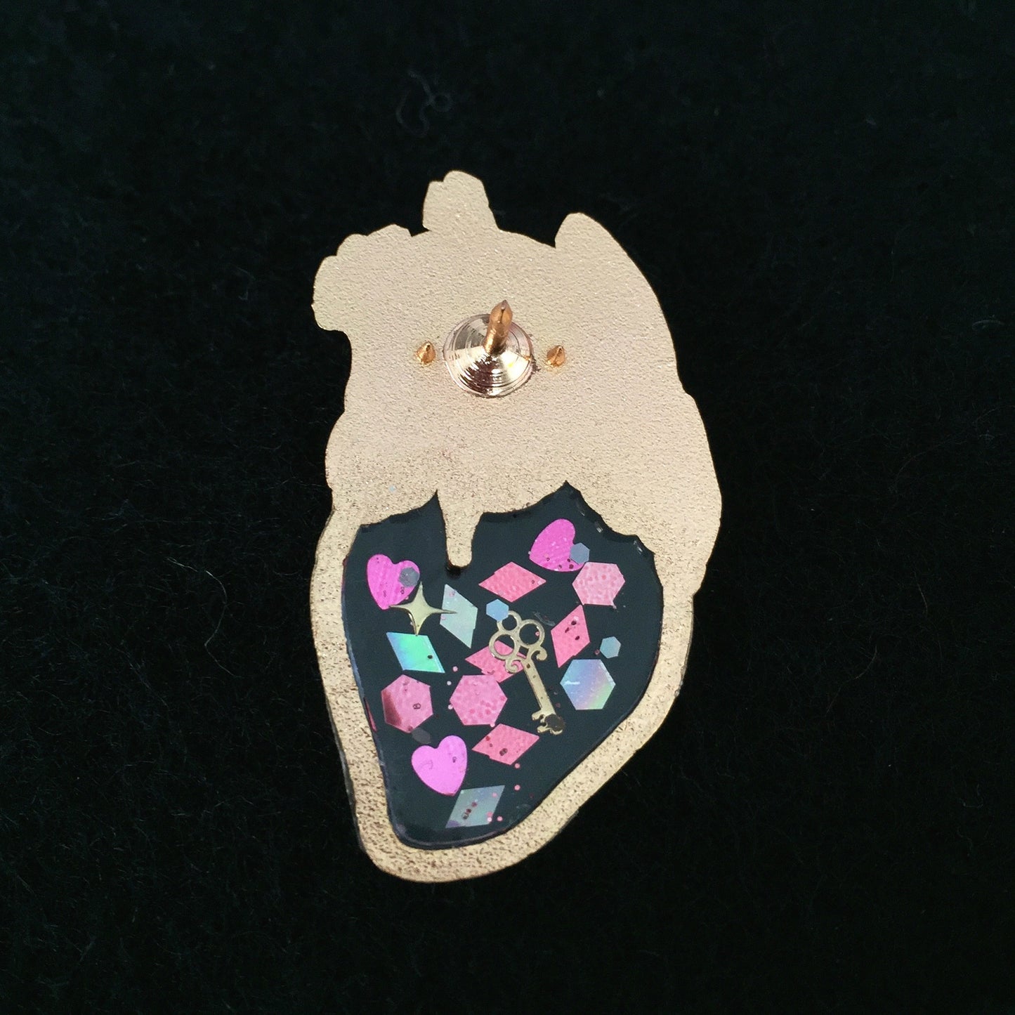 Transparent Heart Pin - Love Is A Party