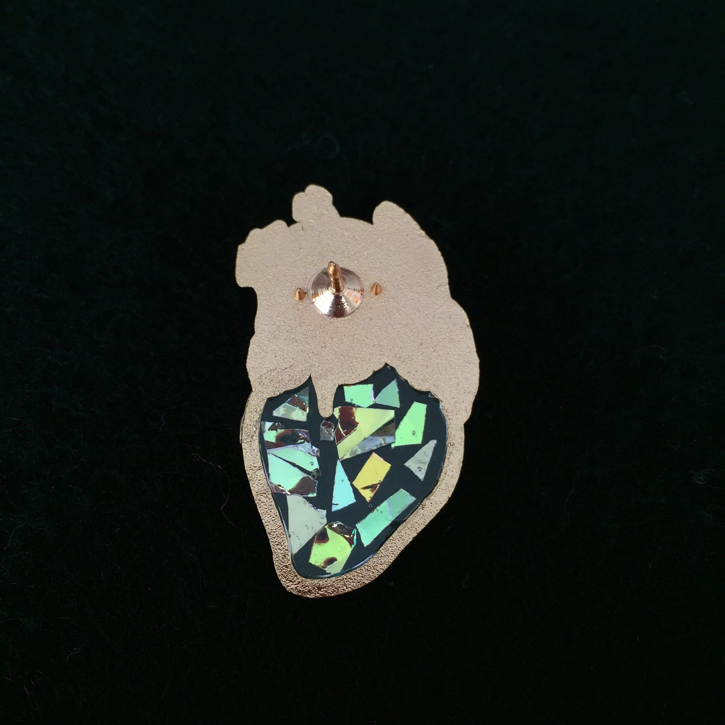 Transparent Heart Pin - Love Is A Mirror