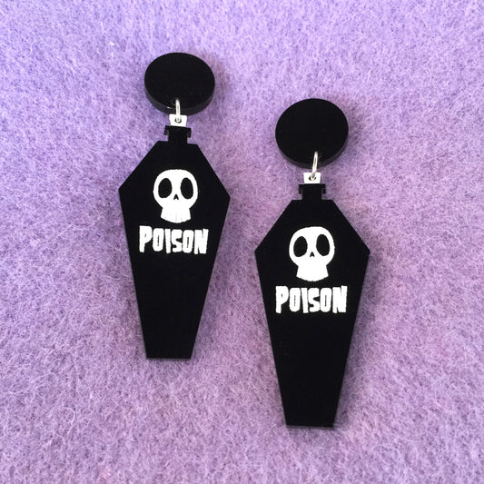 Poison Coffin Earrings