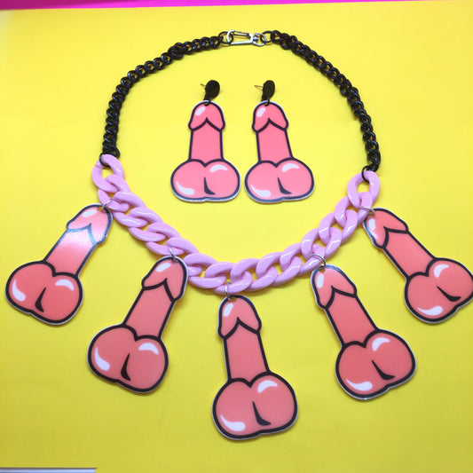 Penis Necklace and Earrings