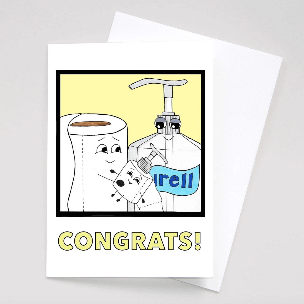 Toilet Paper Baby Greeting Card
