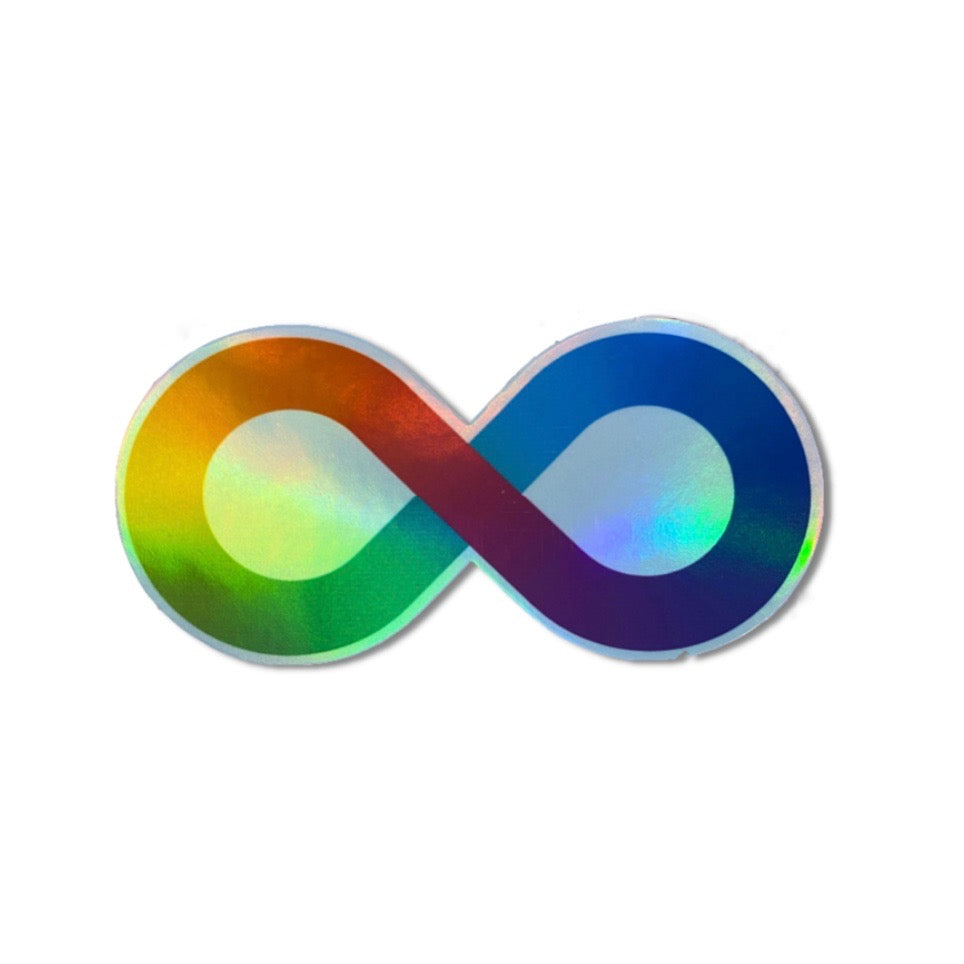 Rainbow Infinity Holographic Vinyl Sticker