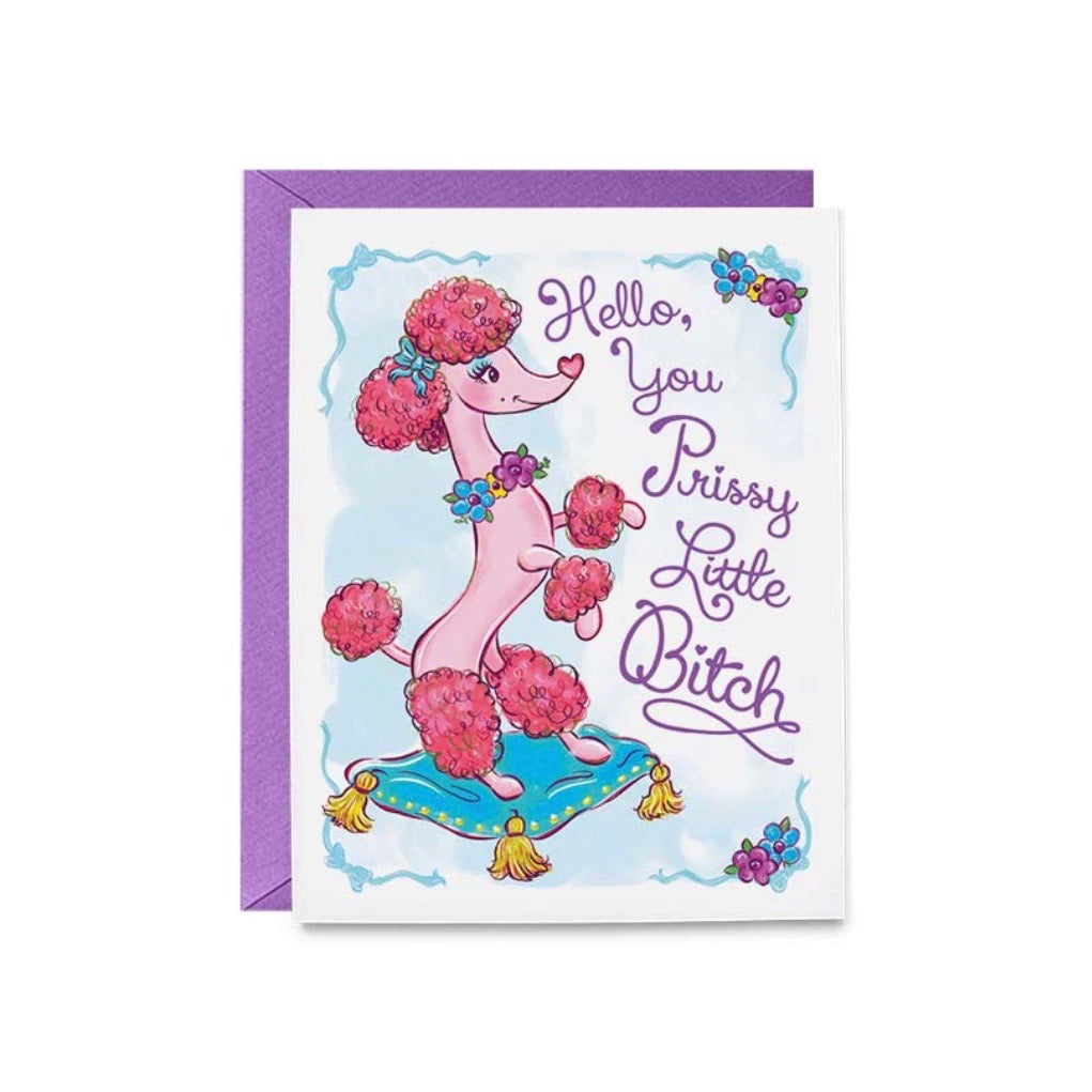 Prissy Poodle Card