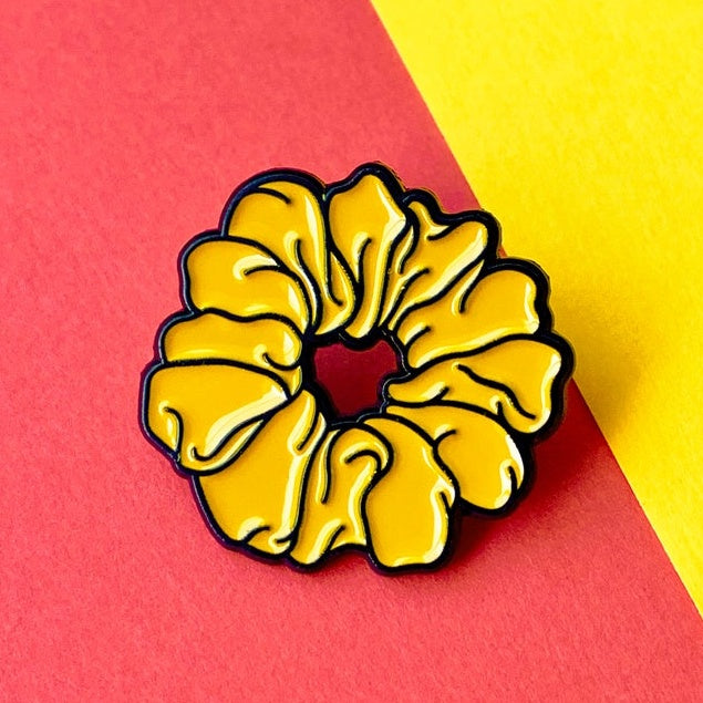 Yellow Scrunchie Pin